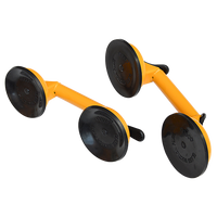 2x 100kg Aluminum Alloy Double Locking Suction Cup Glazer Glass Sucker Lifter