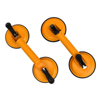 2x 100kg Aluminum Alloy Double Locking Suction Cup Glazer Glass Sucker Lifter