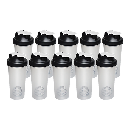 10x 700ml Protein Shaker Bottles – Gym Supplement Blender Mixer Shake Cups