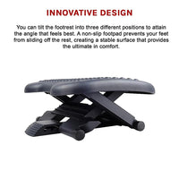 Footrest Under Desk Foot / Leg Rest for Office Chair Ergonomic Computer Plastic