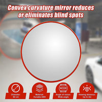 60cm Wide Angle Security Curved Convex Road Safety Mirror Traffic Driveway