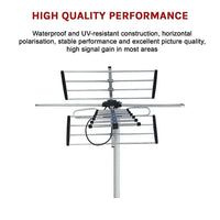 Digital TV Outdoor Antenna Aerial UHF VHF FM Signal Booster HD