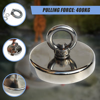 400Kg Salvage Strong Recovery Magnet Neodymium Hook Treasure Hunting Fishing