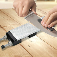 Double-Sided Diamond Knife Sharpeners Sharpening Stone W/ Stone Holder