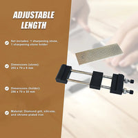 Double-Sided Diamond Knife Sharpeners Sharpening Stone W/ Stone Holder