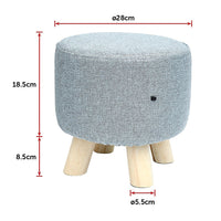 Fabric Ottoman Foot Stool Rest Pouffe Footstool Wood Storage Padded Seat