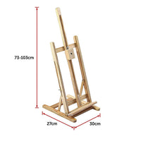 Tabletop Easel Wood Studio H-Frame Artist Art Display Painting Shop Tripod Stand Wedding