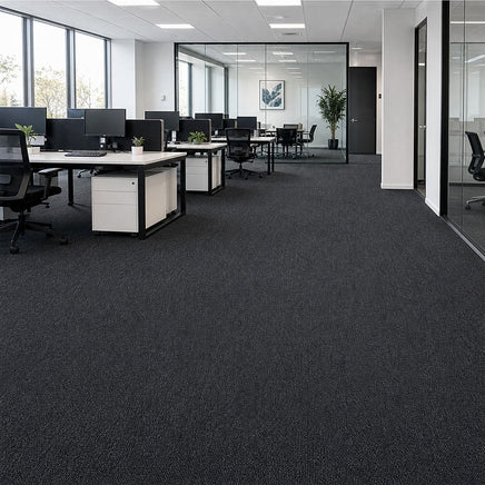 5m2 Box of Premium Carpet Tiles Commercial Domestic Office Heavy Use Flooring Charcoal