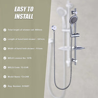 Hand Held Shower Rail Soap Dish Bathroom Set