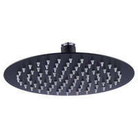 200mm Shower Head Round 304SS Electroplated Matte Black Finish