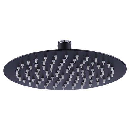 200mm Shower Head Round 304SS Electroplated Matte Black Finish