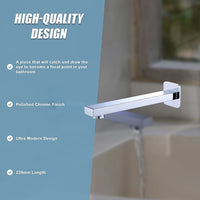 228mm Bath Spout Polished Chrome Finish