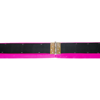 2.2m Gymnastics Folding Balance Beam Pink Synthetic Suede