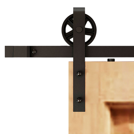 2M Big Spoke Wheel Sliding Barn Door Hardware