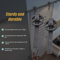 2M Big Spoke Wheel Sliding Barn Door Hardware