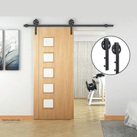 2M Big Spoke Wheel Sliding Barn Door Hardware