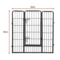 8 Panel Heavy Duty Pet Dog Playpen Puppy Exercise Fence Enclosure Cage