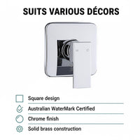 Shower Bath Mixer Tap Bathroom WATERMARK Approved - Chrome