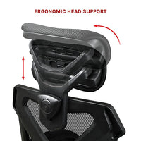 Office Chair – Ergonomic Mesh Back Computer Desk Chair with Padded Foam Seat in Black