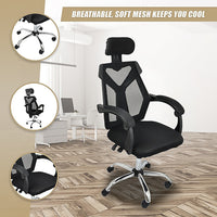 Office Chair – Ergonomic Mesh Back Computer Desk Chair with Padded Foam Seat in Black