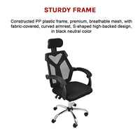 Office Chair – Ergonomic Mesh Back Computer Desk Chair with Padded Foam Seat in Black