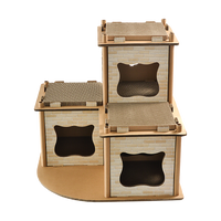 Cat Cardboard House Tree Tower Condo Scratcher Pet Post Pad Mat Furniture