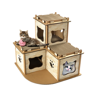 Cat Cardboard House Tree Tower Condo Scratcher Pet Post Pad Mat Furniture