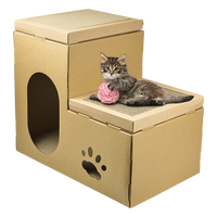 Cat Cardboard House Tree Tower Condo Scratcher Pet Post Pad Mat Furniture