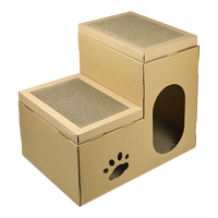 Cat Cardboard House Tree Tower Condo Scratcher Pet Post Pad Mat Furniture