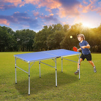 152cm Portable Tennis Table, Folding Ping Pong Table Game Set