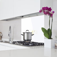 Toughened 60cm x 75cm White Glass Kitchen Splashback