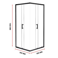 900 x 900mm Sliding Door Nano Safety Glass Shower Screen By Della Francesca