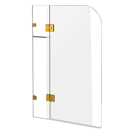 1200 x 1450mm Frameless Bath Panel 10mm Glass Shower Screen By Della Francesca
