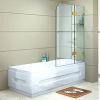 1200 x 1450mm Frameless Bath Panel 10mm Glass Shower Screen By Della Francesca