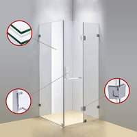 1200 x 900mm Frameless 10mm Glass Shower Screen By Della Francesca