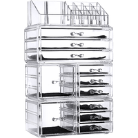 11 Drawers Clear Acrylic Tower Organiser Cosmetic jewellery Luxury Storage Cabinet