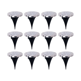 12x Solar Powered LED Buried Inground Recessed Light Garden Outdoor Deck Path