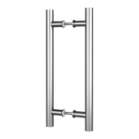 Round 300mm Stainless Steel Push Pull Door Handle for Wood Glass