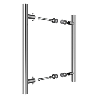 Round 300mm Stainless Steel Push Pull Door Handle for Wood Glass