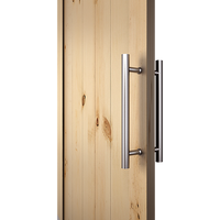 Round 300mm Stainless Steel Push Pull Door Handle for Wood Glass