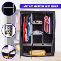 Large Portable Clothes Closet Canvas Wardrobe Storage Organizer with Shelves