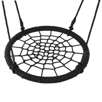 Kids Rope Swing Round Outdoor Birds Crows Nest Spider Web Swing Seat 65cm