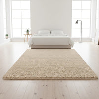 230x160cm Floor Rugs Large Shaggy Rug Area Carpet Bedroom Living Room Mat - Beige