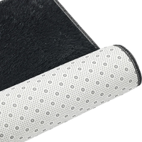 Large Shag Rug – Soft 200x140cm Black Floor Rug with Anti-Slip Backing