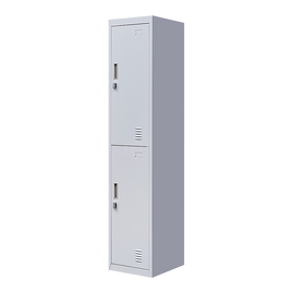 2-Door Vertical Locker for Office Gym Shed School Home Storage