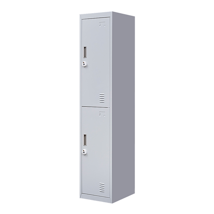 2-Door Vertical Locker for Office Gym Shed School Home Storage