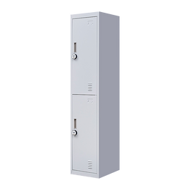 2-Door Vertical Locker for Office Gym Shed School Home Storage