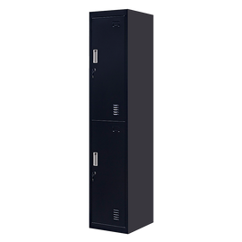 2-Door Vertical Locker for Office Gym Shed School Home Storage