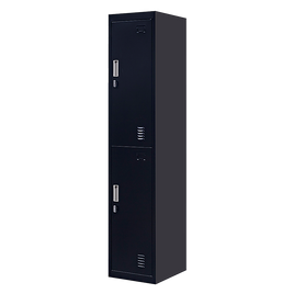 2-Door Vertical Locker for Office Gym Shed School Home Storage