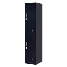2-Door Vertical Locker for Office Gym Shed School Home Storage